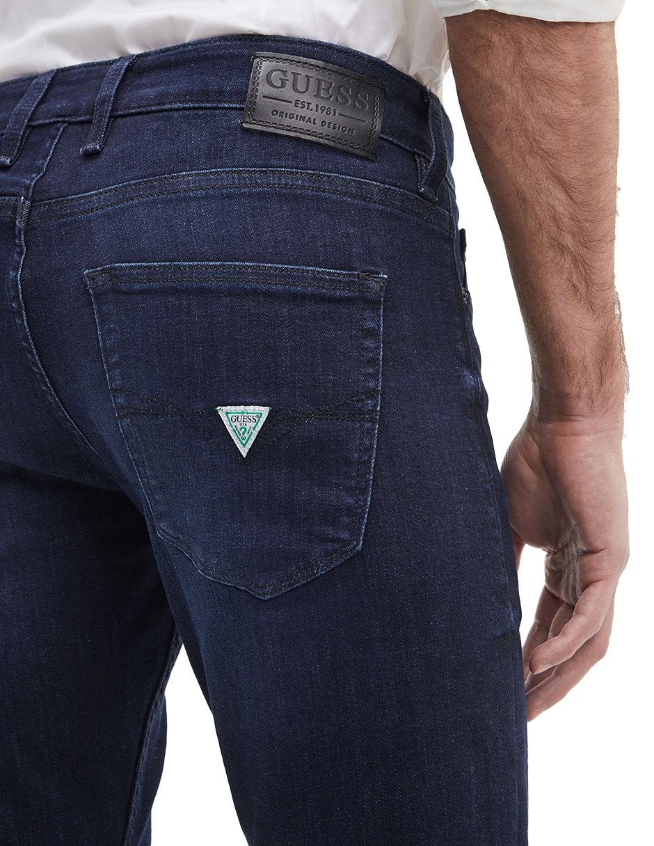 Jeans slim deslavado para hombre 2