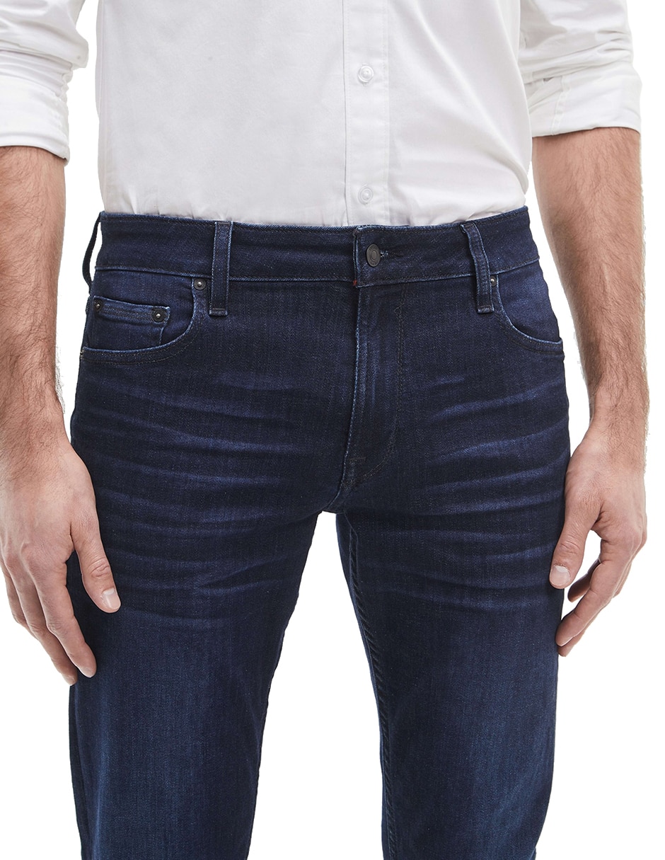 Jeans slim deslavado para hombre 5