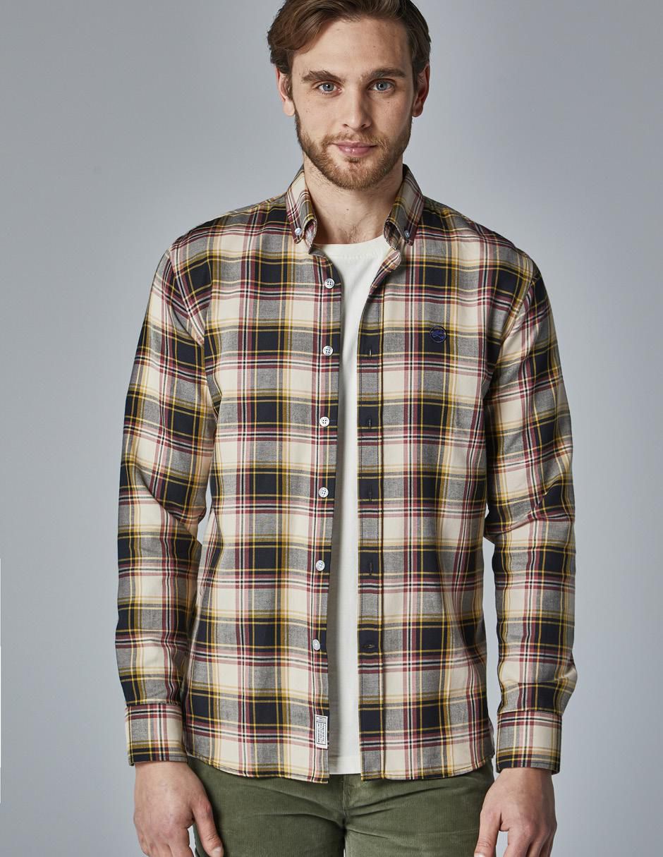 Camisa casual Altonadock de algod n manga larga para hombre