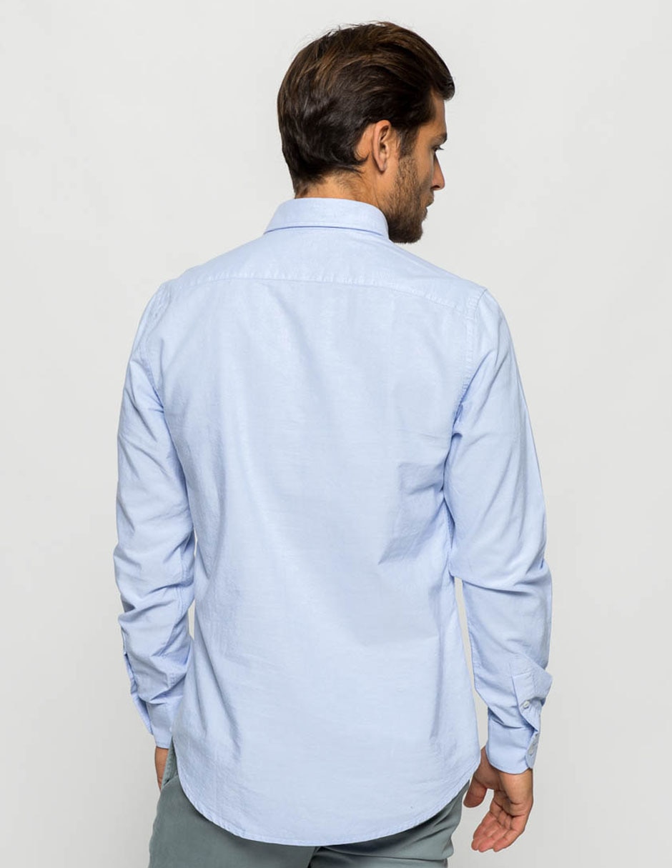 Camisa casual de algodón manga larga para hombre 2