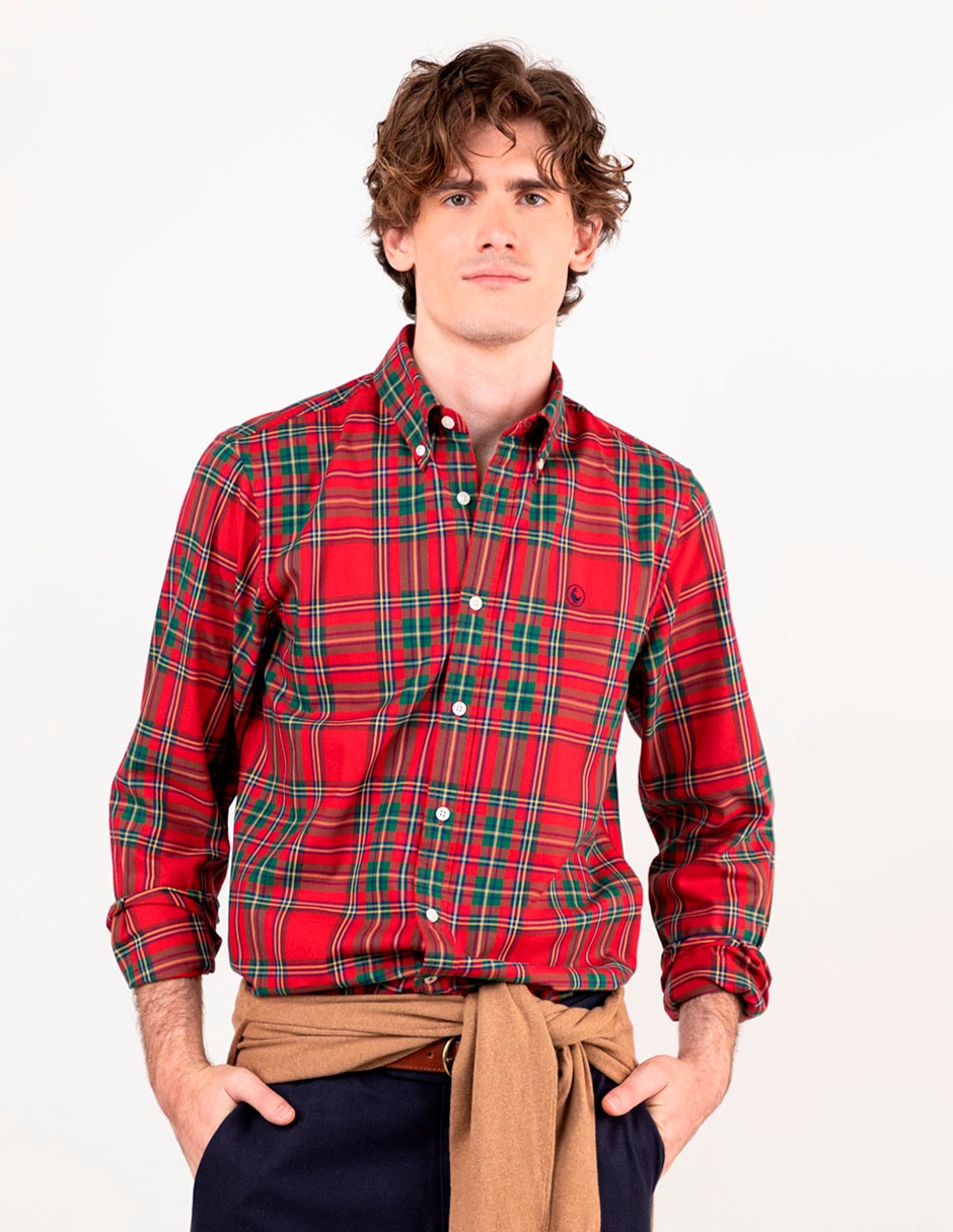 Camisa casual Jack & Jones de algodón manga larga para hombre