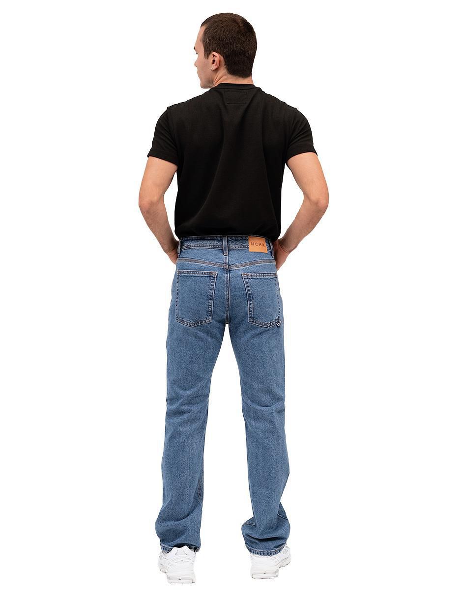 Jeans straight 8027 lavado obscuro para hombre 2
