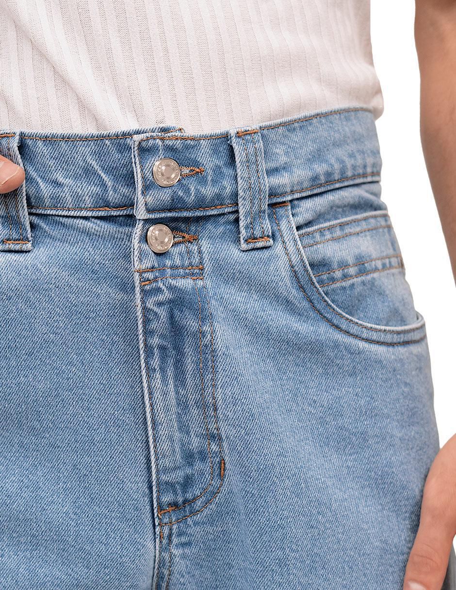 Jeans straight lavado claro para hombre 4