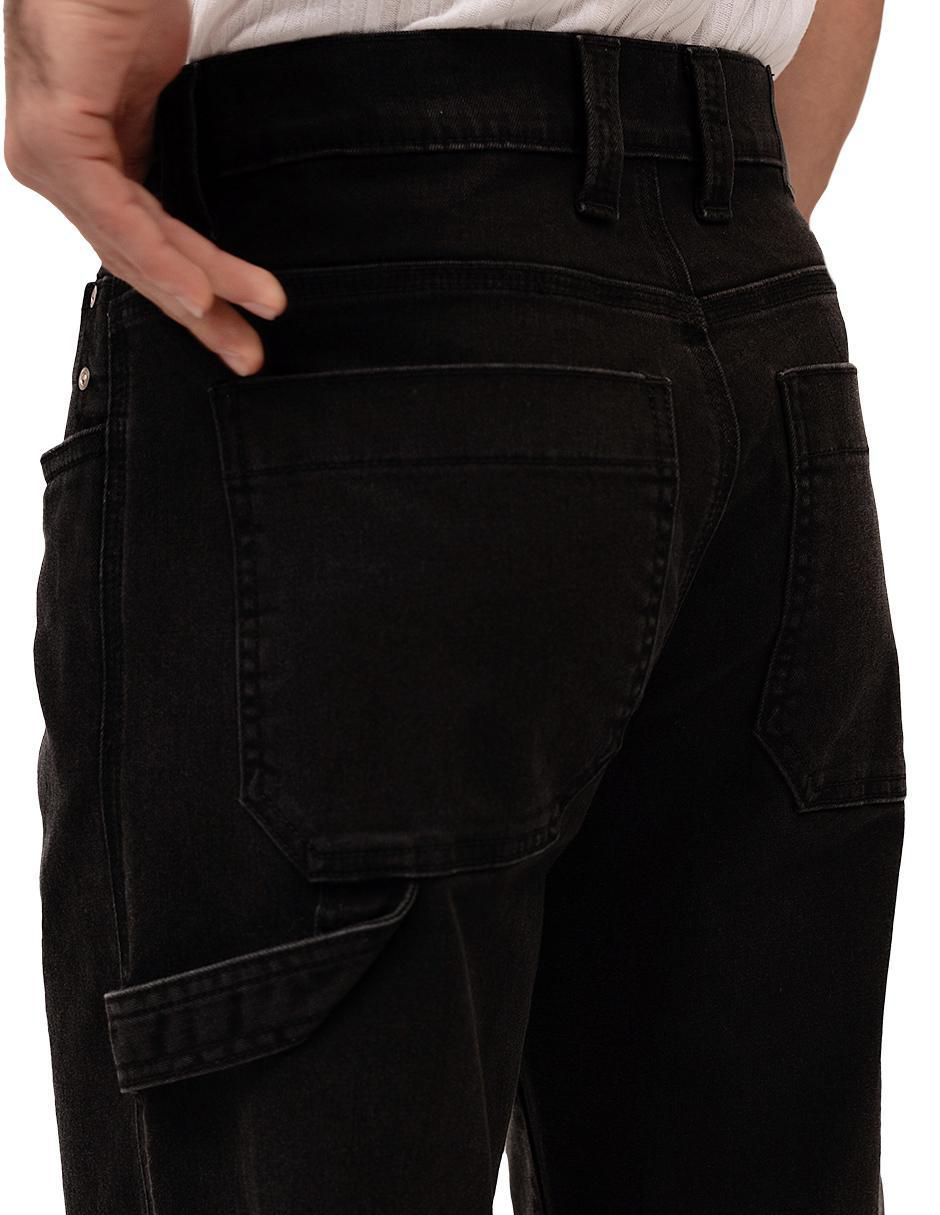 Jeans straight lavado obscuro para hombre 5