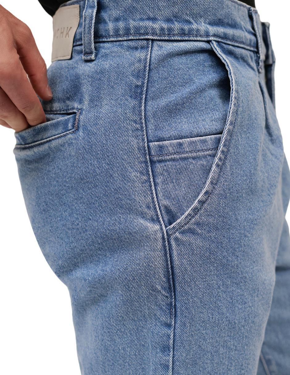 Jeans slim lavado claro para hombre 4