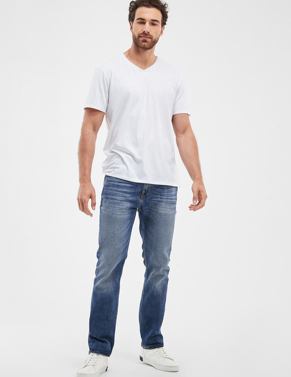 Jeans slim deslavado para hombre 2