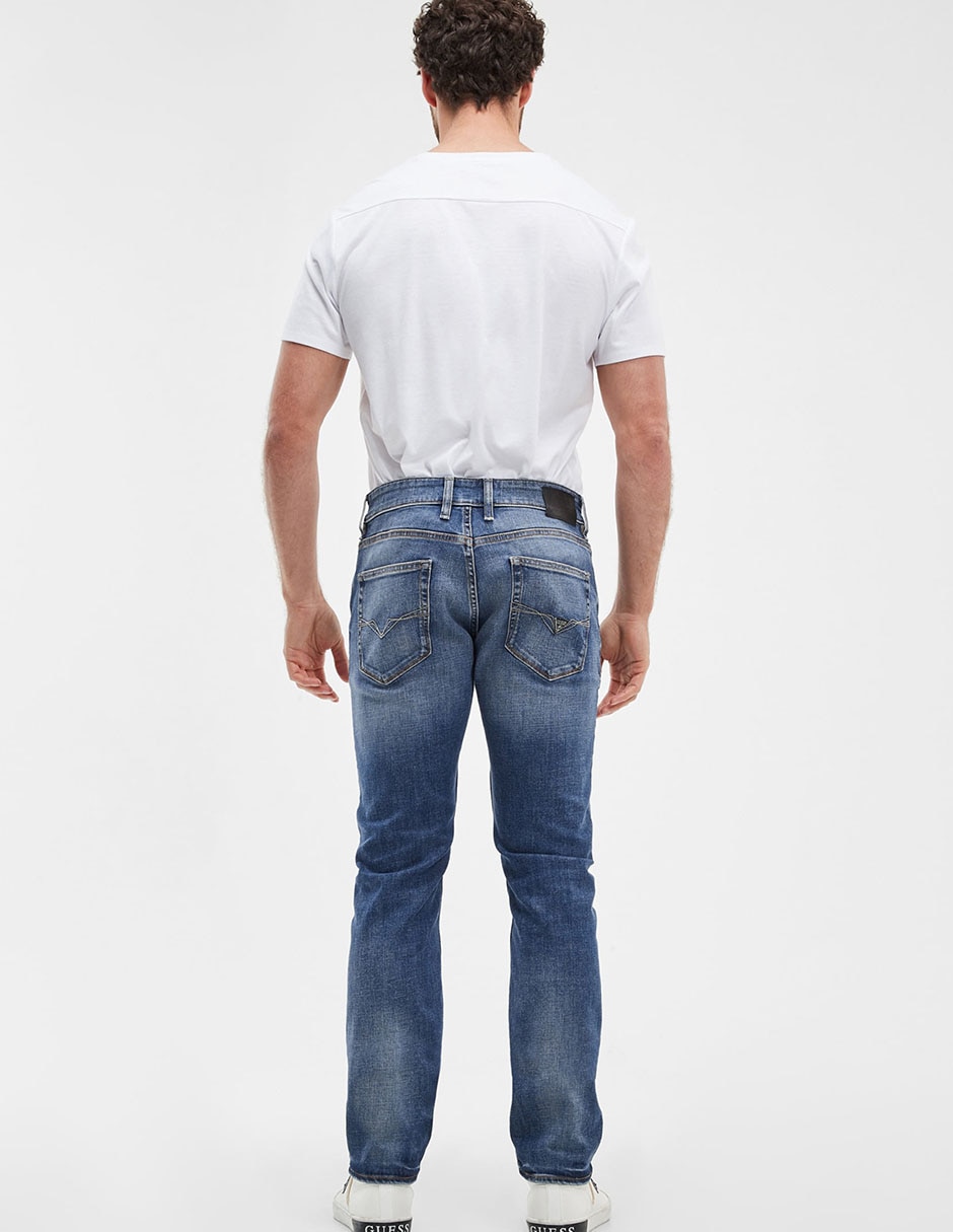 Jeans slim deslavado para hombre 3