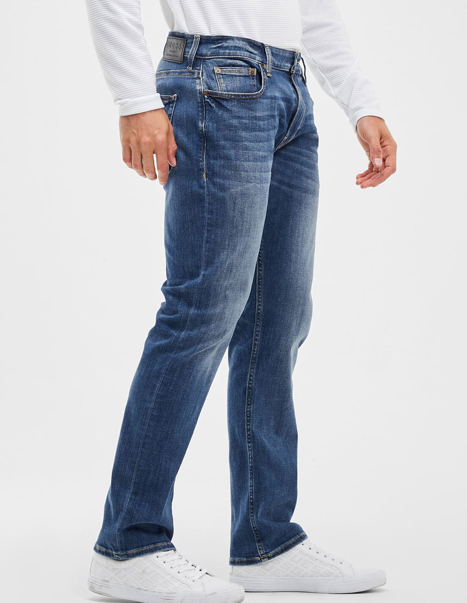 Jeans regular deslavado para hombre 2
