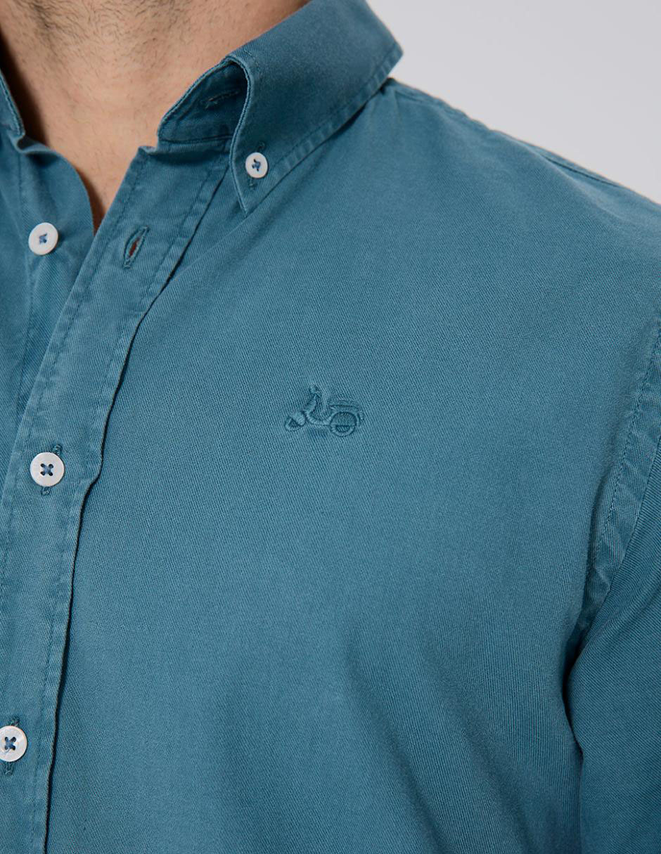 Camisa casual de algodón manga larga para hombre 3
