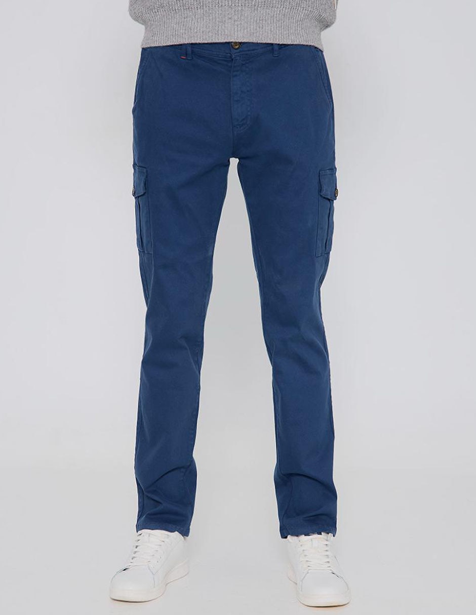 Pantalón recto de algodón para hombre