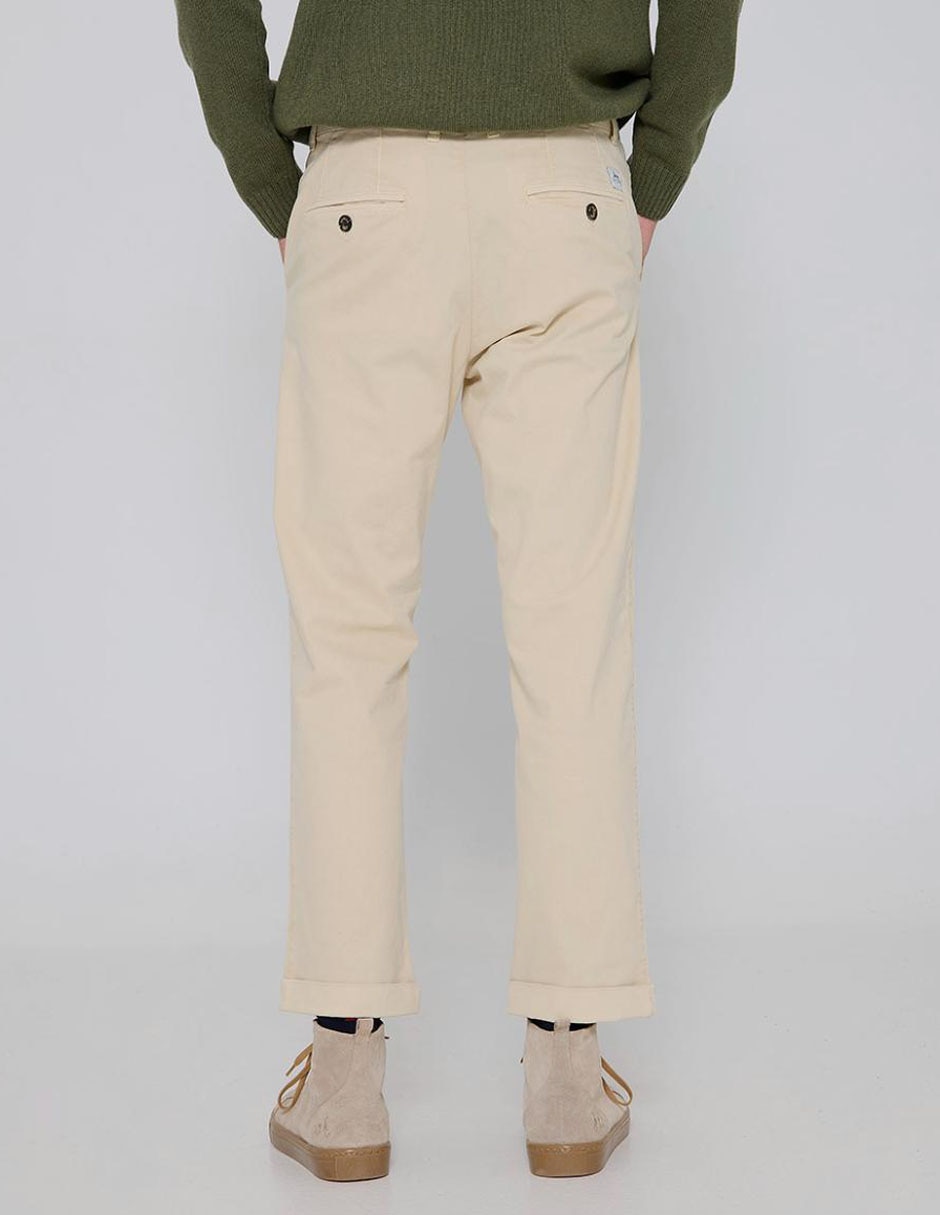 Pantalón chino recto de algodón para hombre 2