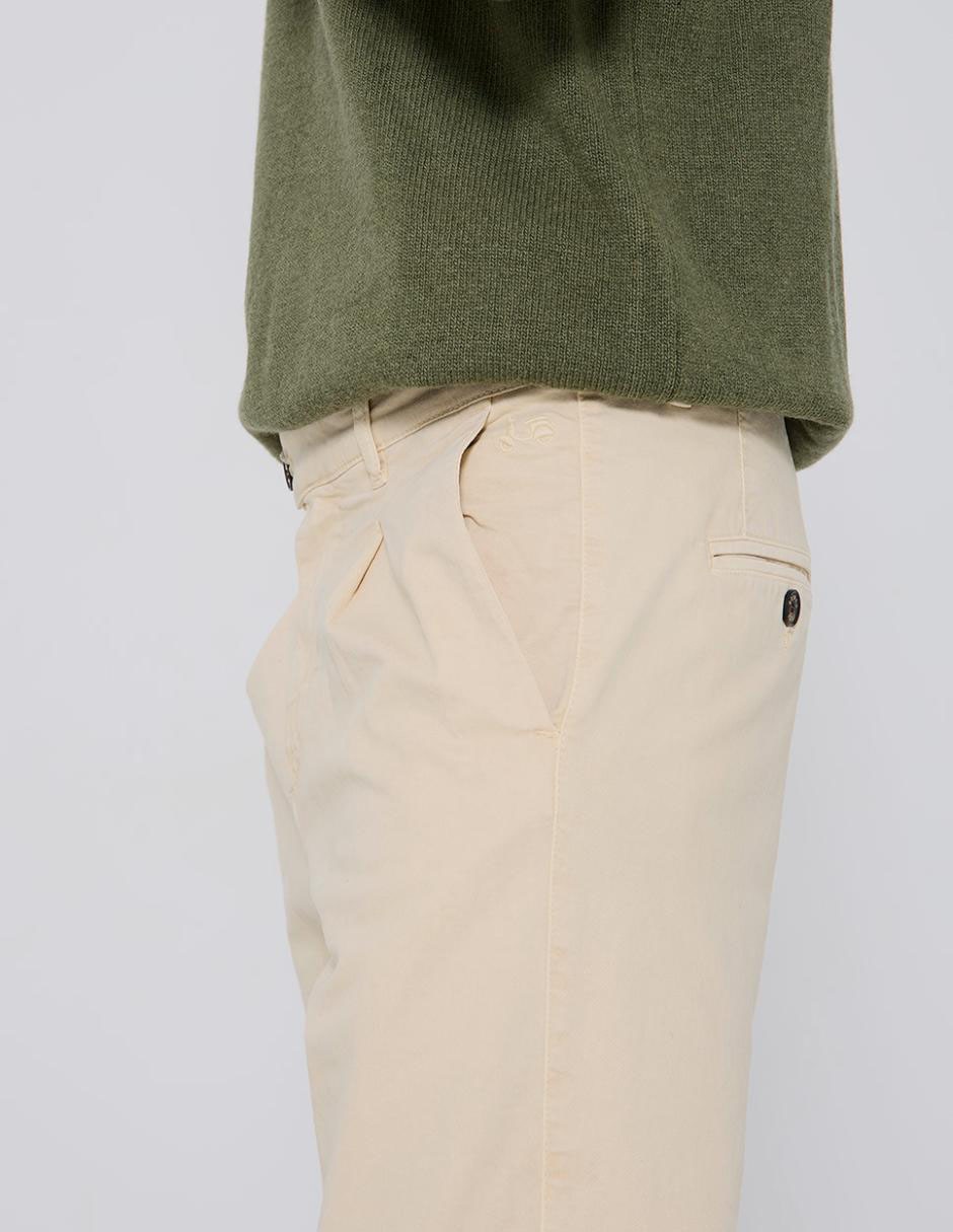 Pantalón chino recto de algodón para hombre 4