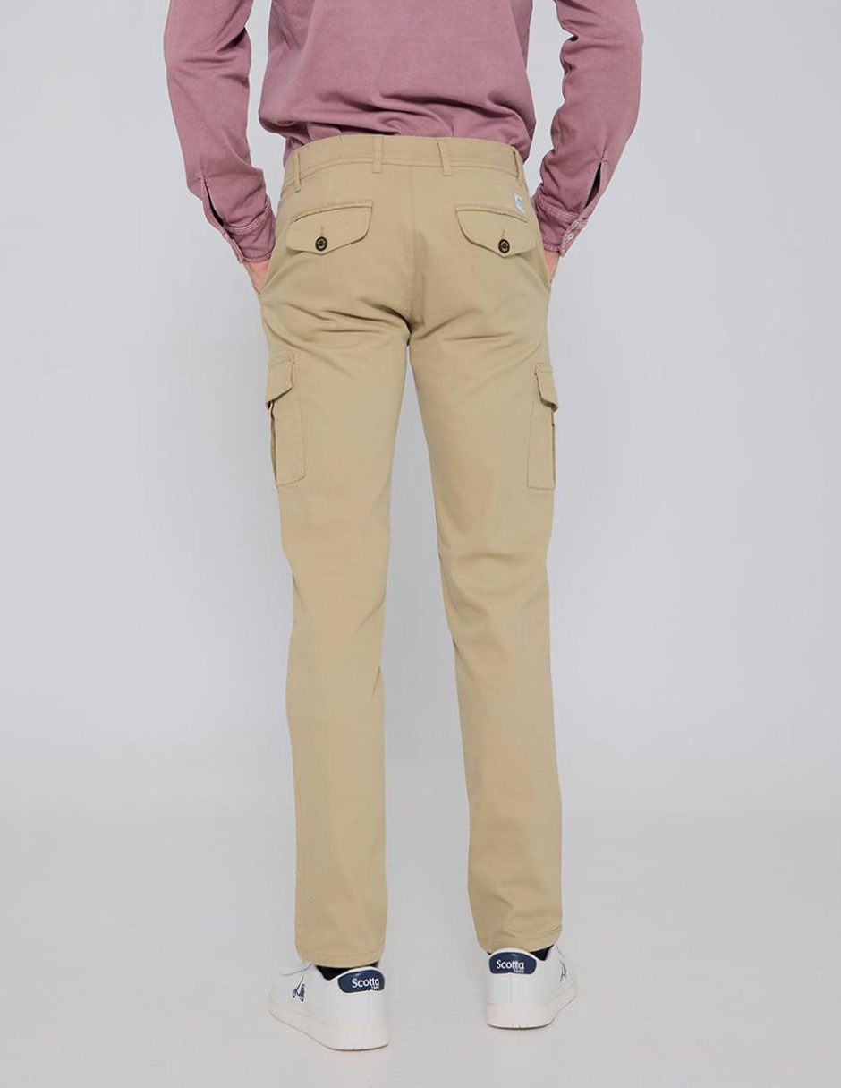 Pantalón cargo recto de algodón para hombre 2