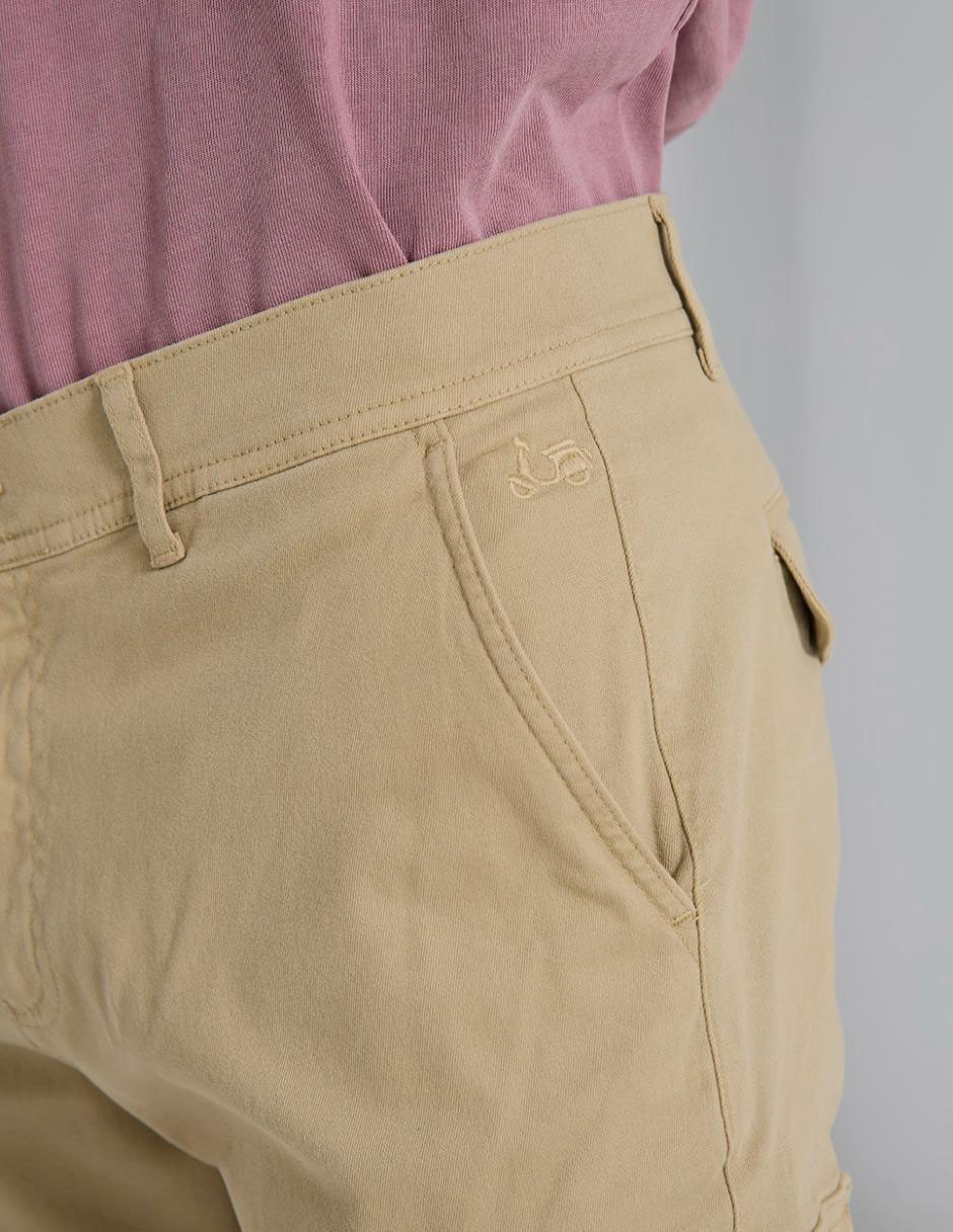 Pantalón cargo recto de algodón para hombre 4