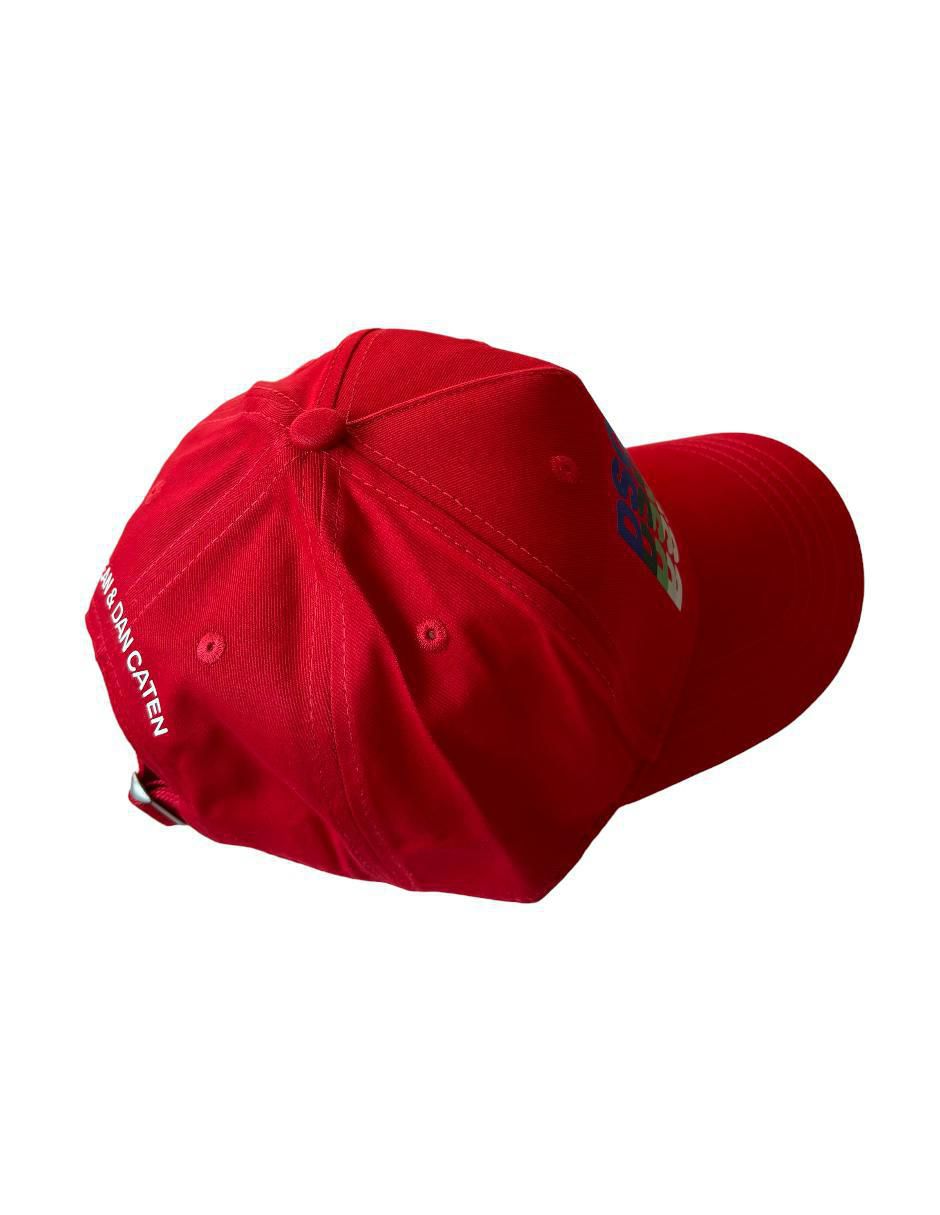 Gorra con visera curva Dquared Red para hombre 4