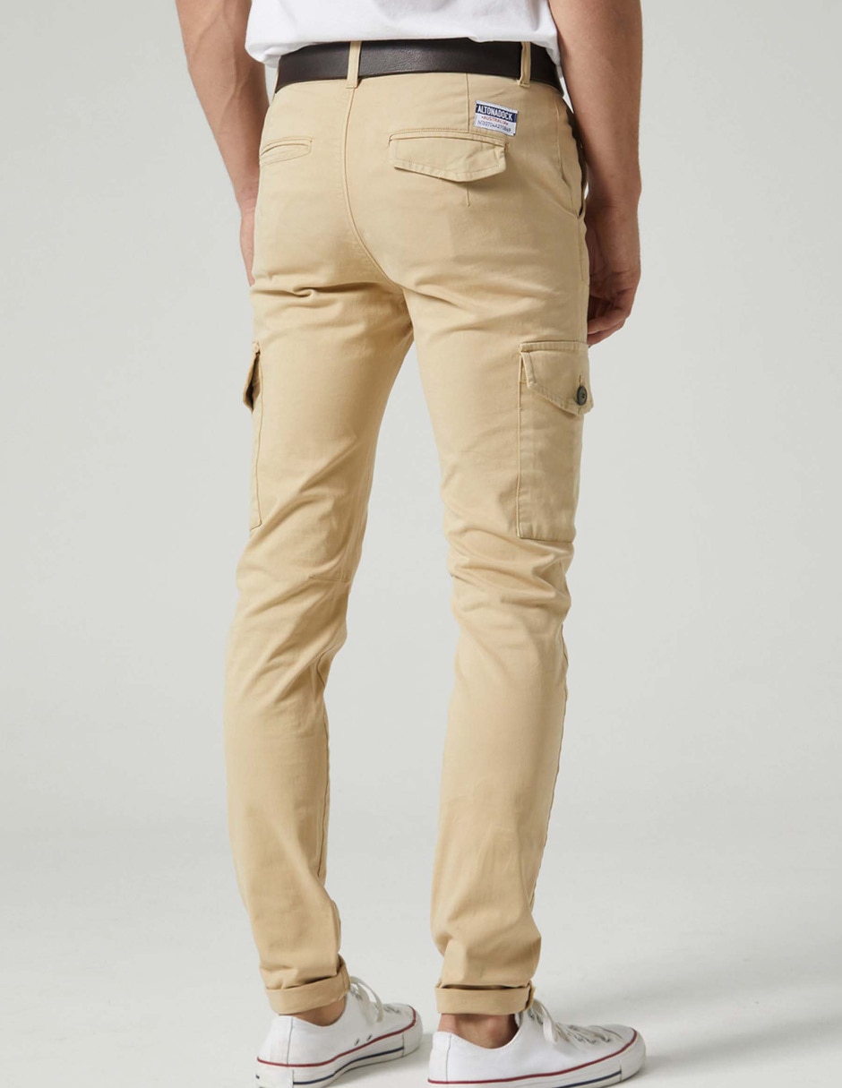 Pantalón cargo slim de algodón para hombre 3