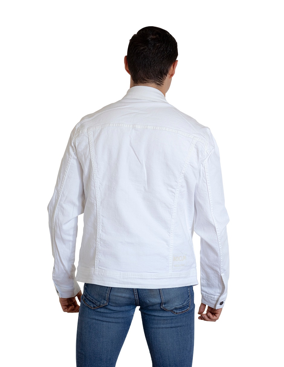 Chamarra de mezclilla con bolsillos para hombre 2
