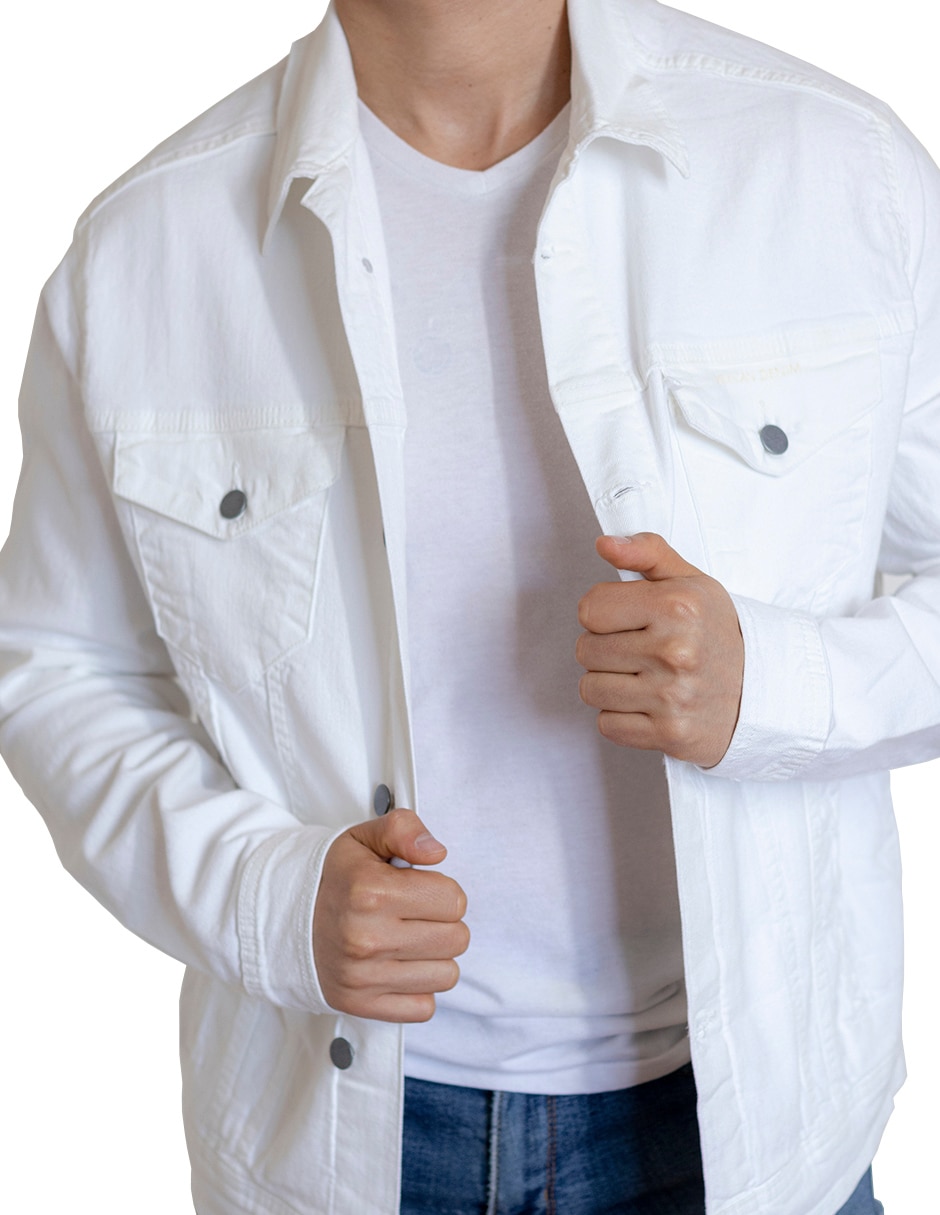 Chamarra de mezclilla con bolsillos para hombre 3