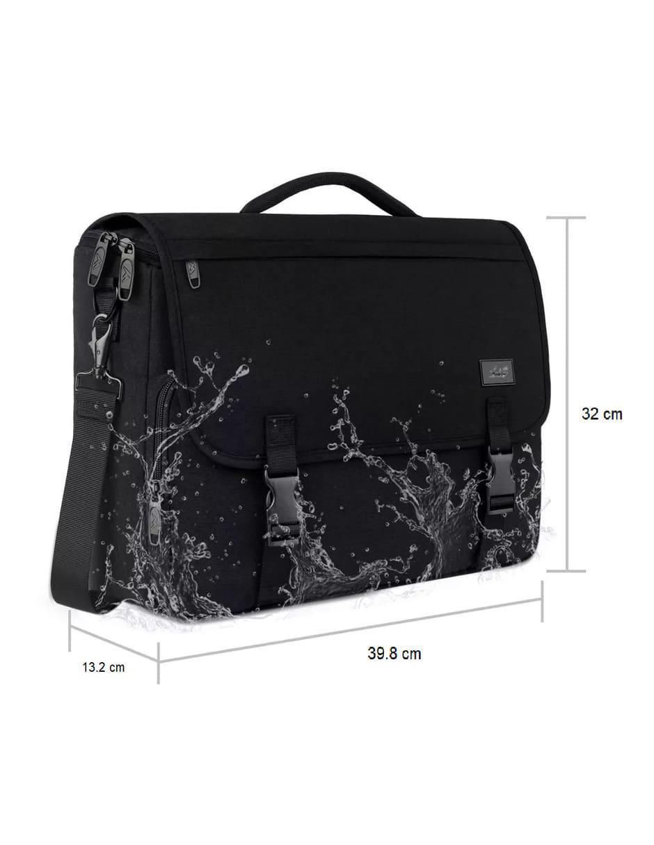 Maletín de poliéster con compartimiento para laptop 15.6 pulgadas y celular 5