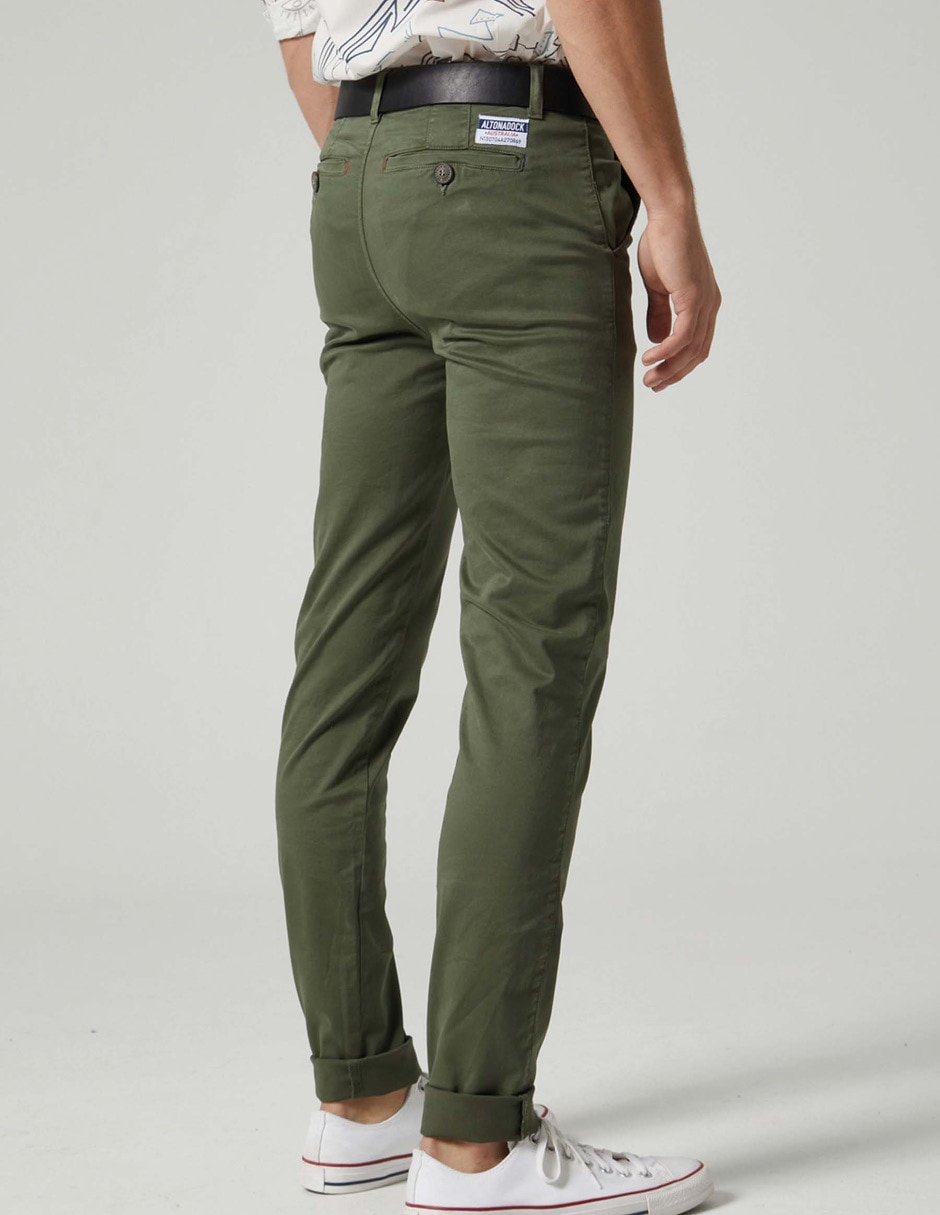 Pantalón chino slim de algodón para hombre 3