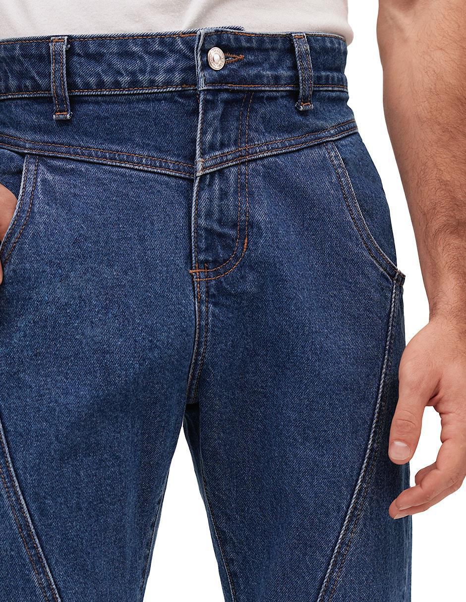 Jeans slim lavado obscuro para hombre 4