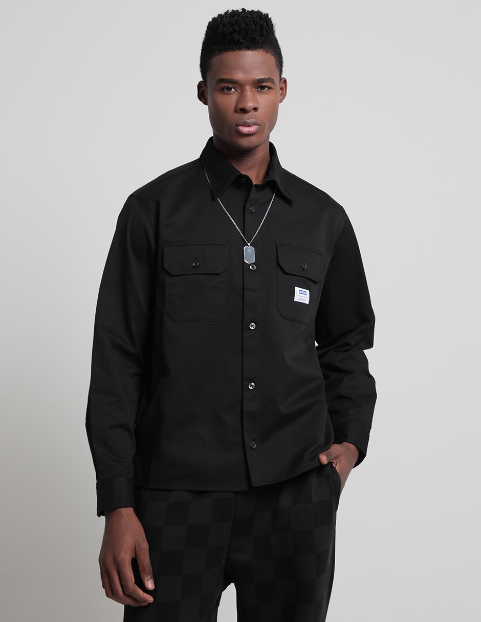 Camisa casual de algodón manga larga para hombre Camisa casual de algodón manga larga para hombre
