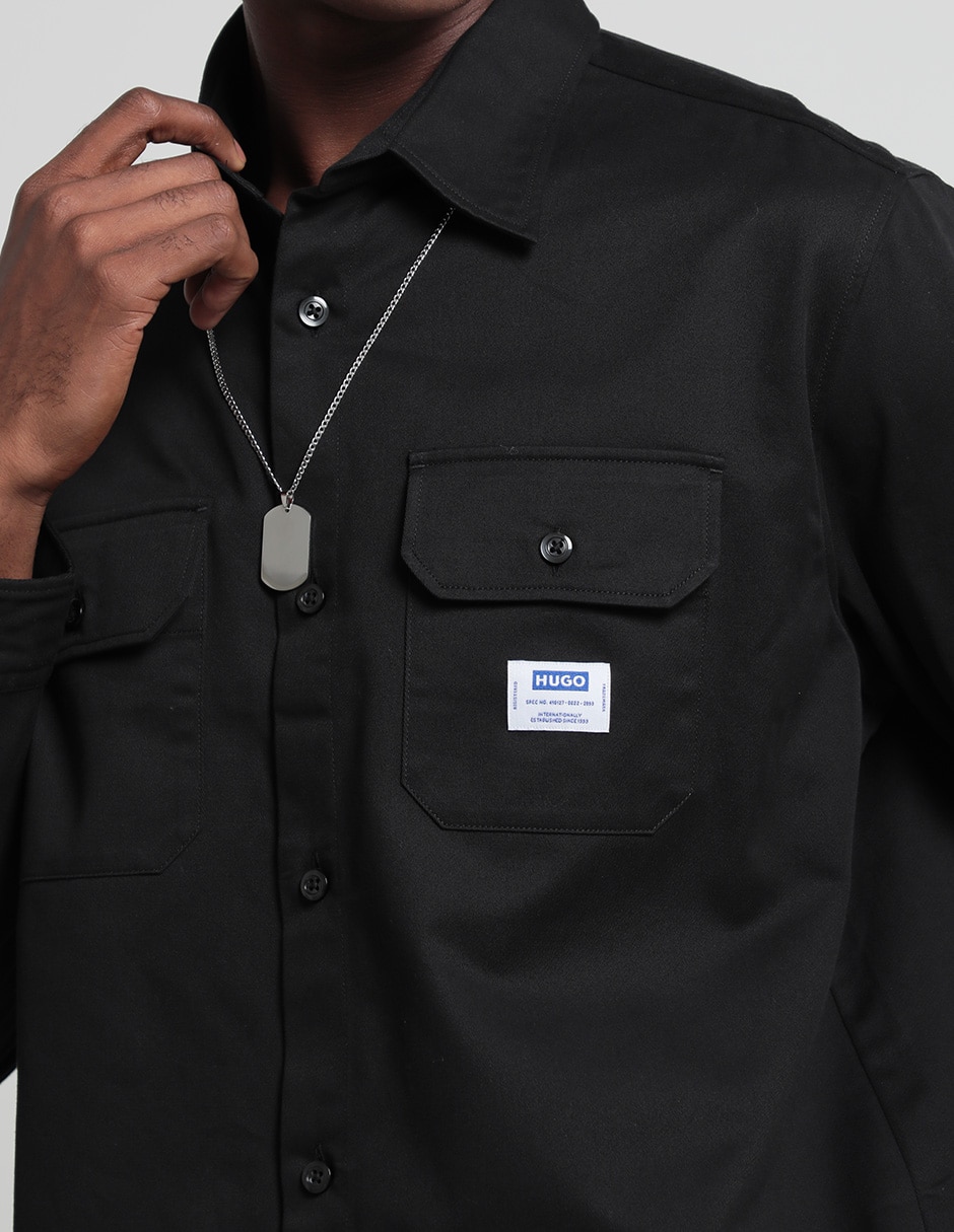 Camisa casual de algodón manga larga para hombre 4