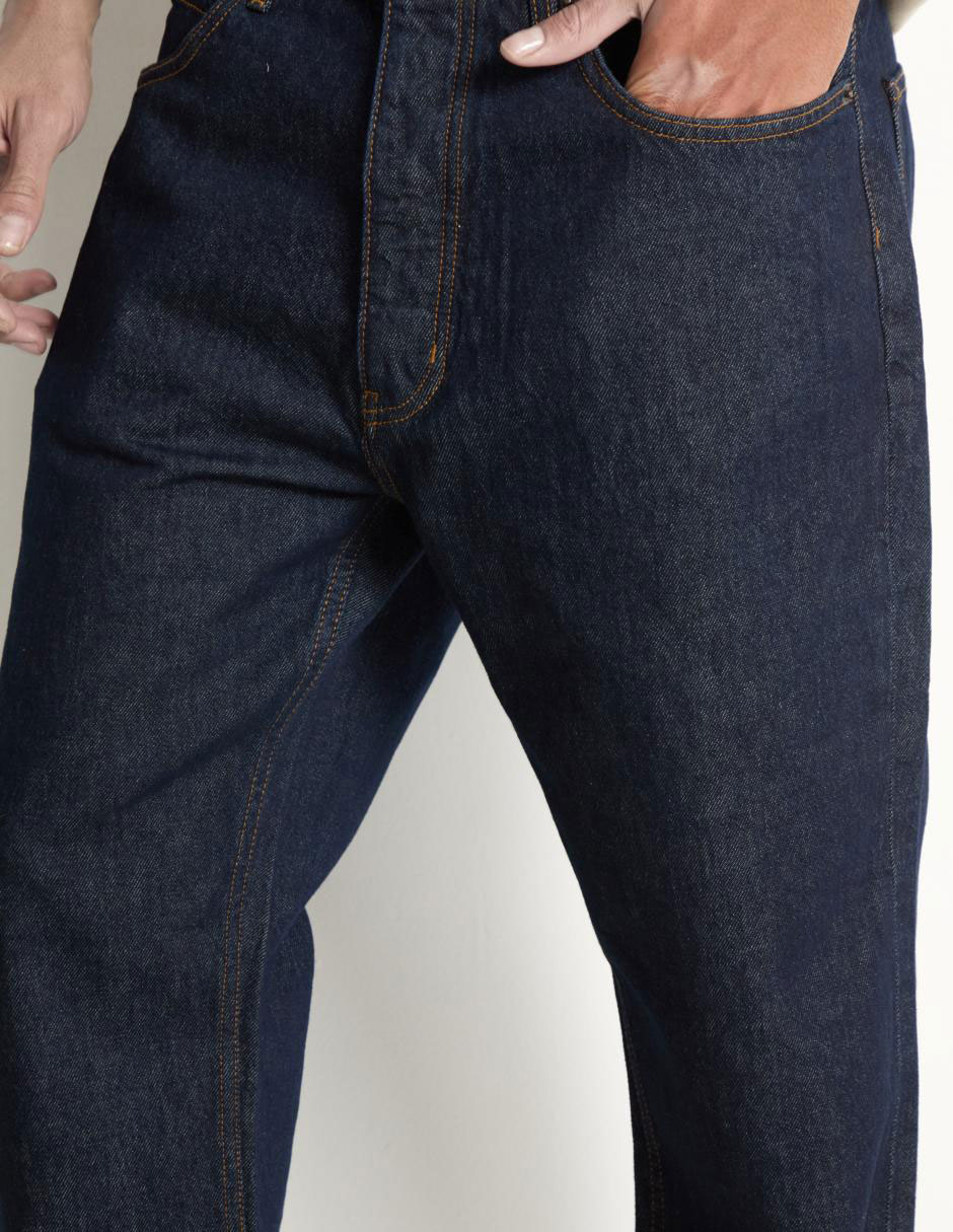 Jeans straight deslavado para hombre 4