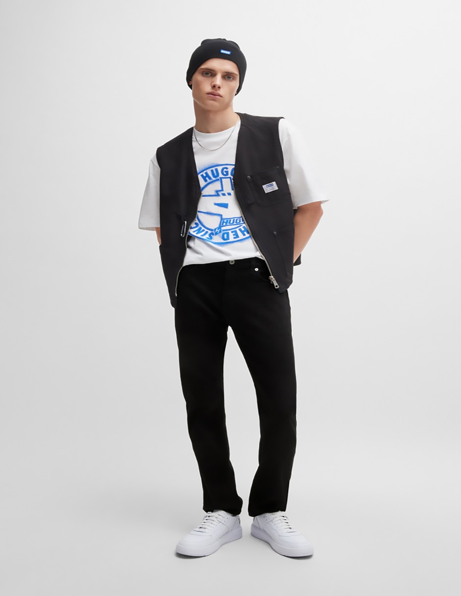 Jeans slim 001 Ash lavado obscuro para hombre 3