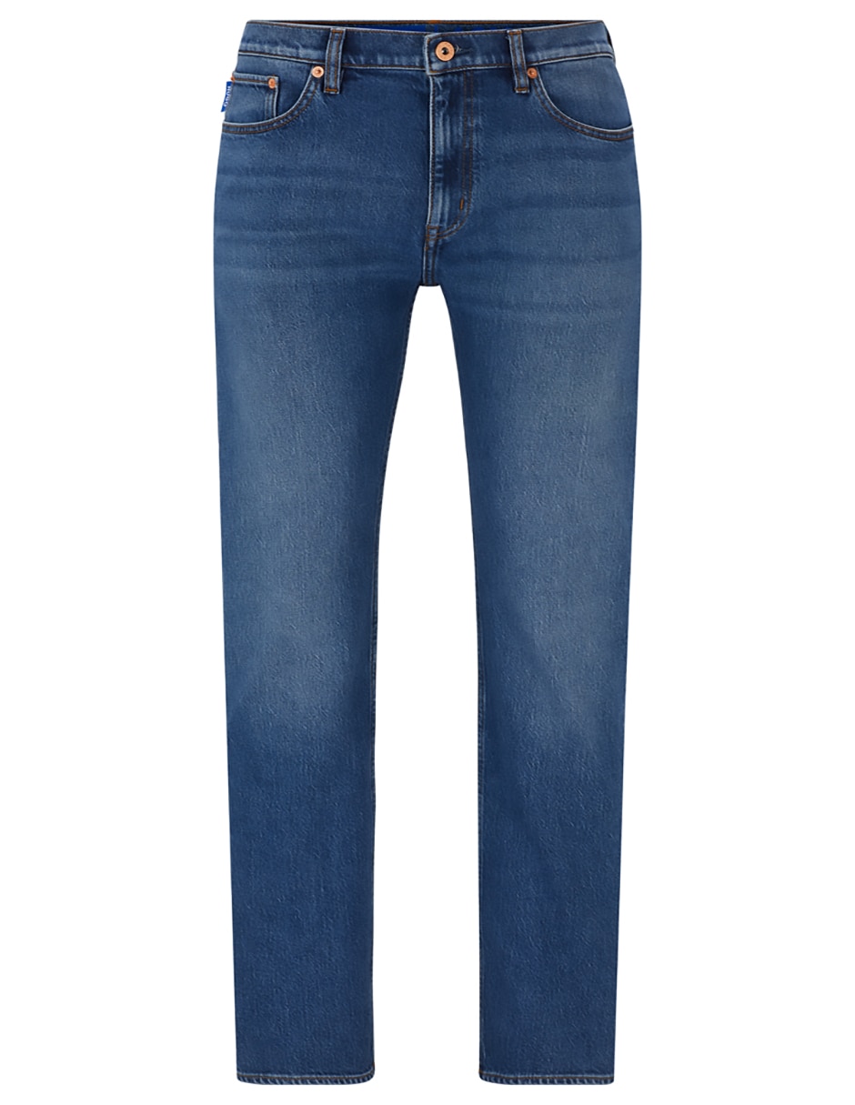 Jeans slim lavado deslavado para hombre 4