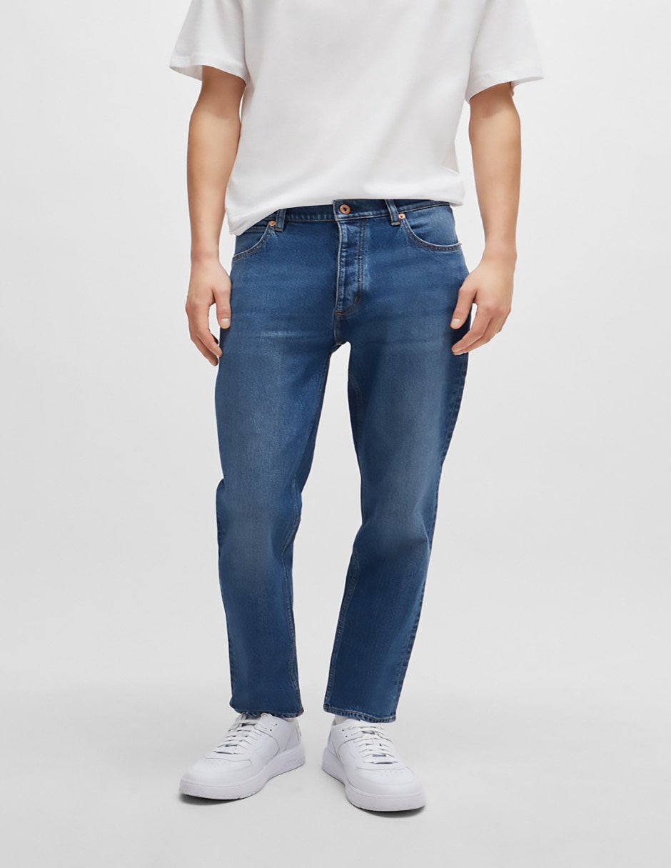Jeans carpenter straight deslavado para hombre