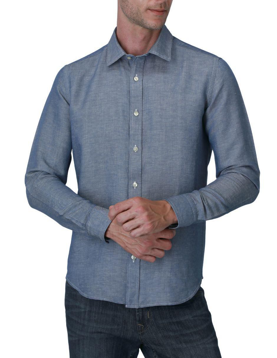 Camisa casual manga larga para hombre