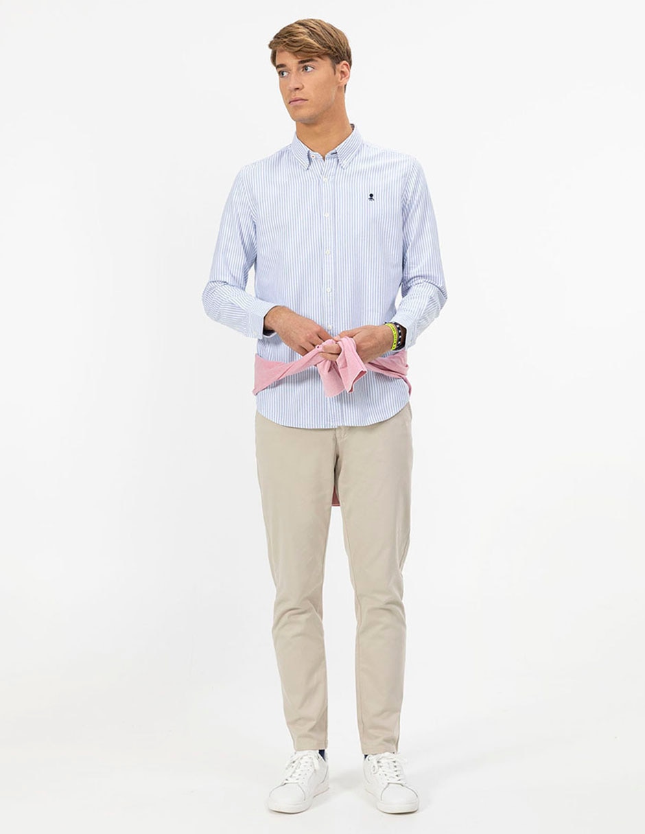Camisa casual de algodón manga larga para hombre 3