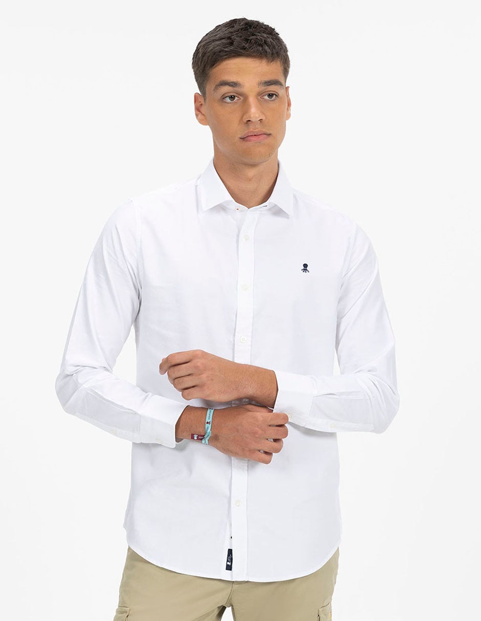 Camisa casual de algodón manga larga para hombre Camisa casual de algodón manga larga para hombre