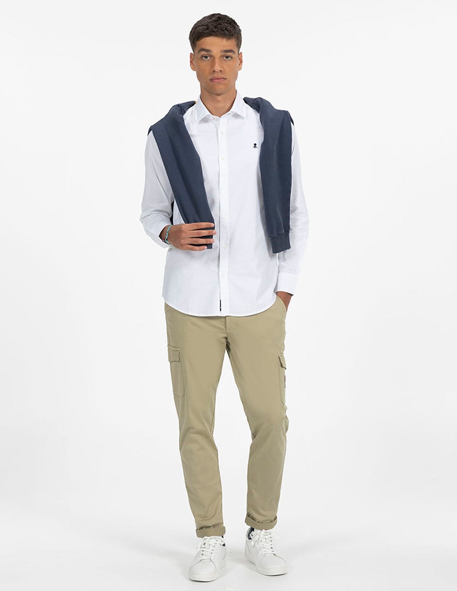 Camisa casual de algodón manga larga para hombre 3