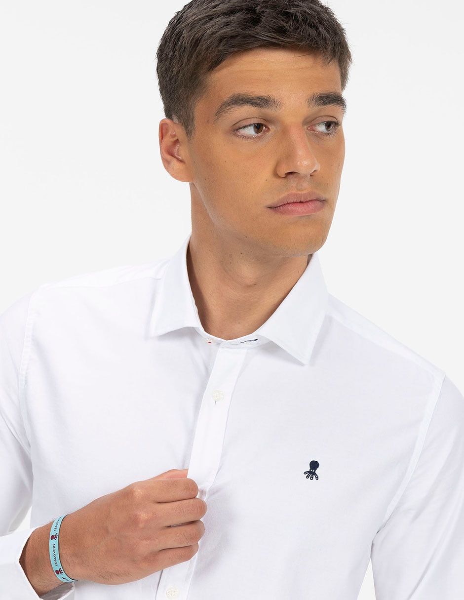 Camisa casual de algodón manga larga para hombre 4
