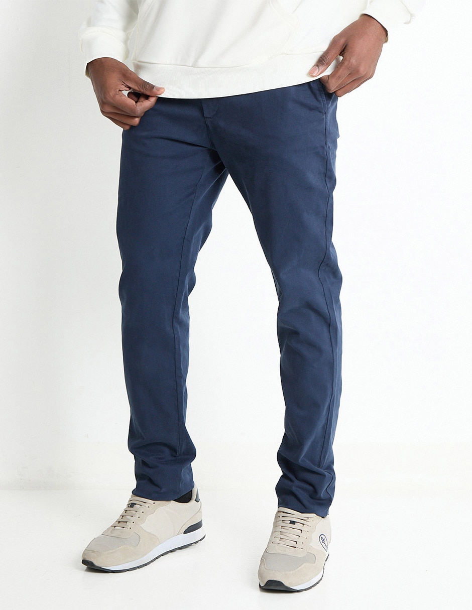 Pantalón chino slim de algodón para hombre