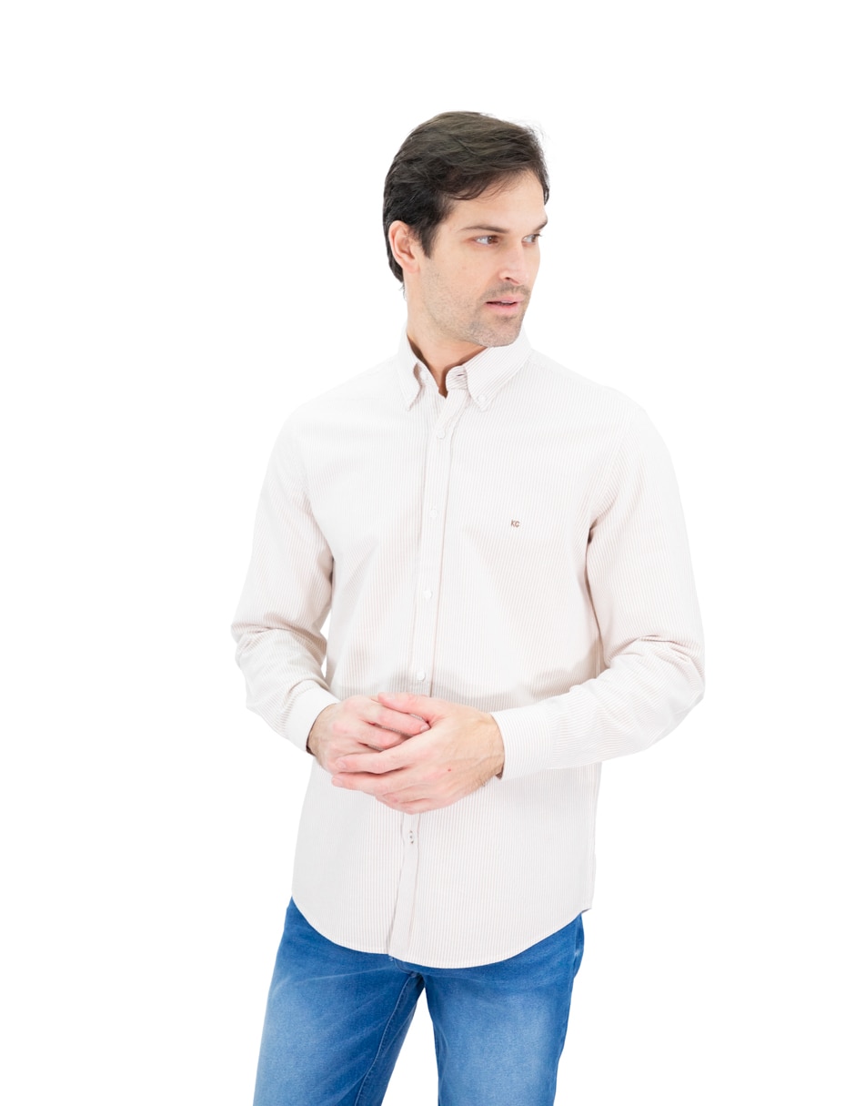 Camisa casual manga larga para hombre 1