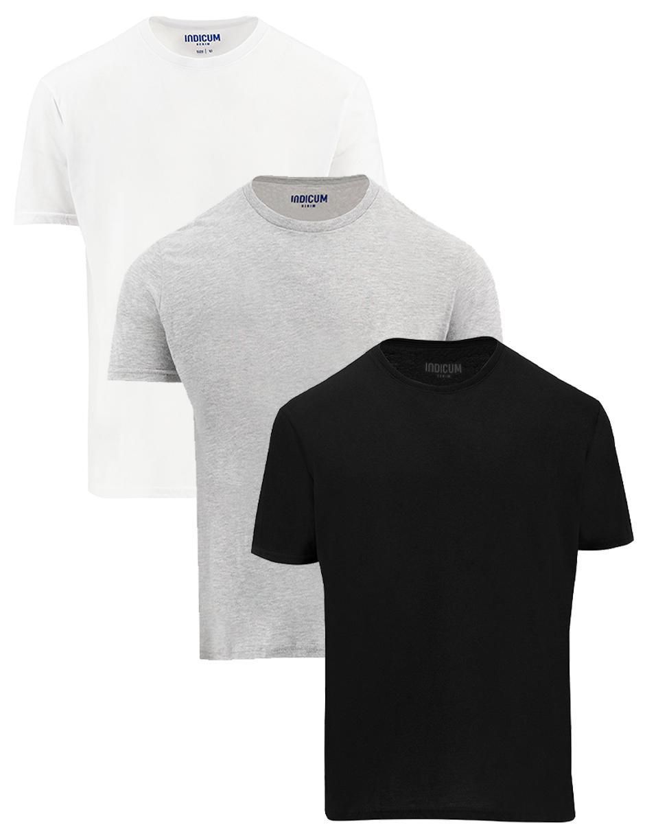 Set playera cuello redondo para hombre