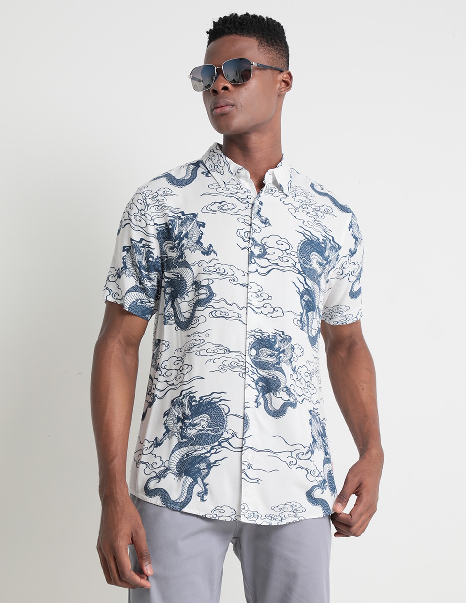 Camisa casual manga corta para hombre 1