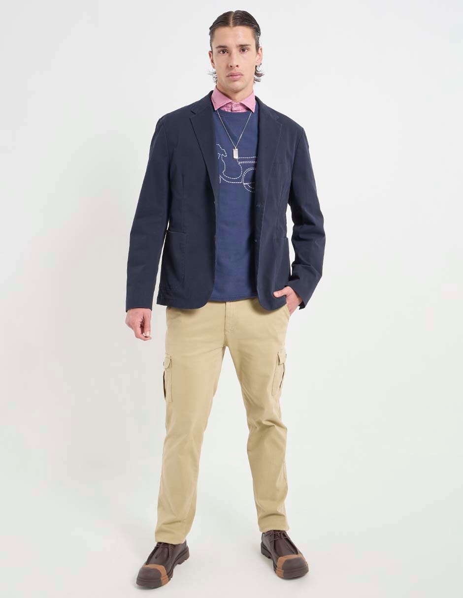 Pantalón slim de algodón para hombre 4