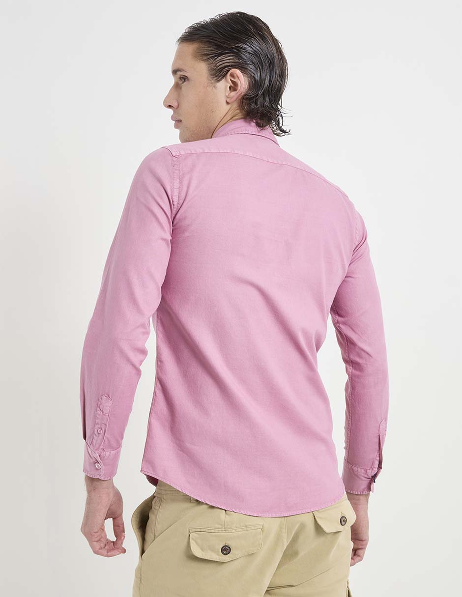 Camisa casual de algodón manga larga para hombre 2