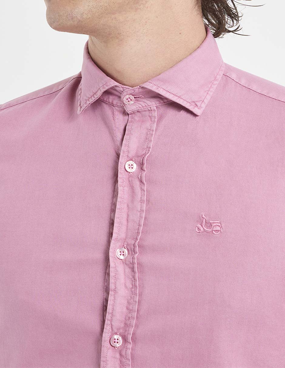 Camisa casual de algodón manga larga para hombre 6