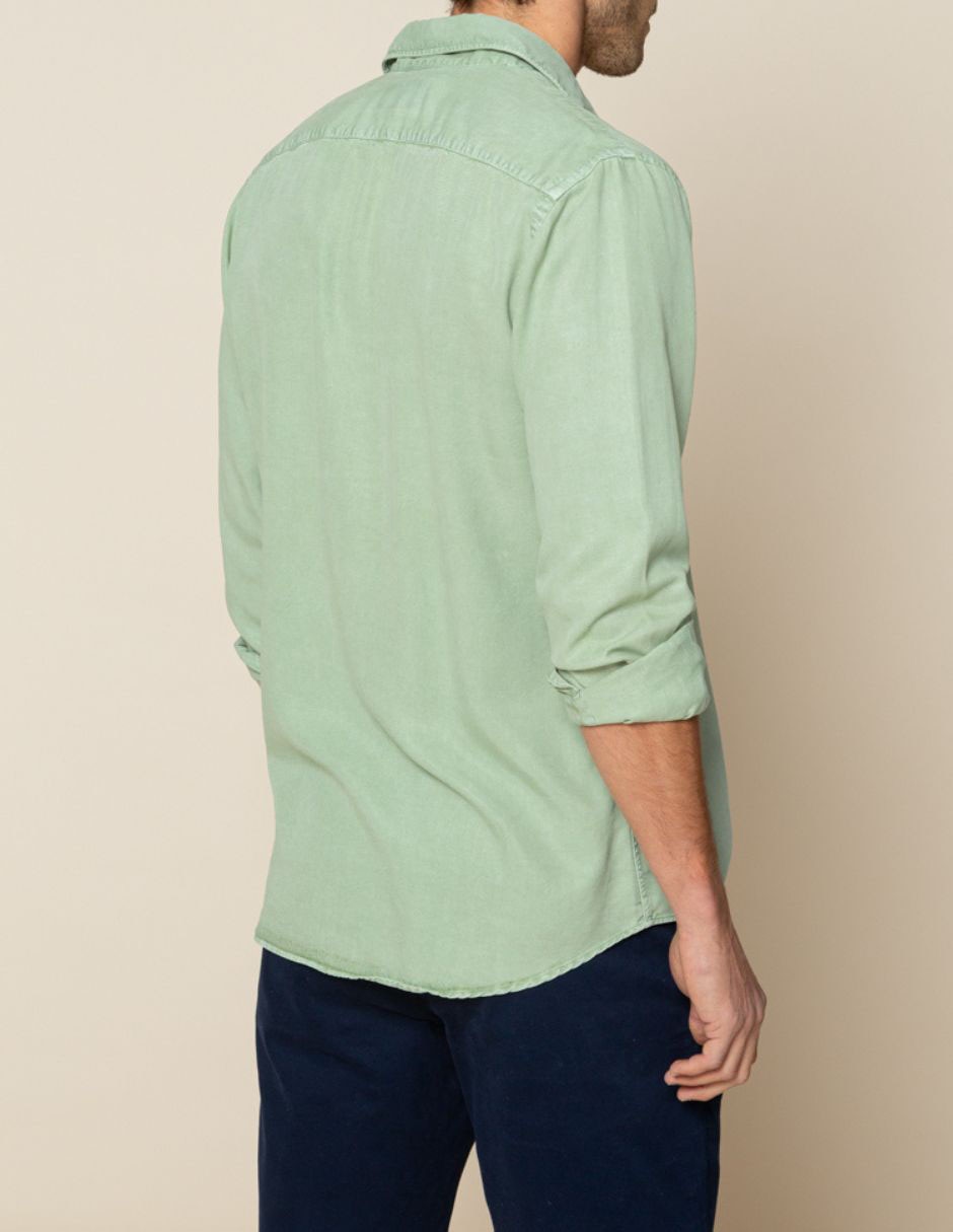 Camisa casual de algodón manga larga para hombre 2