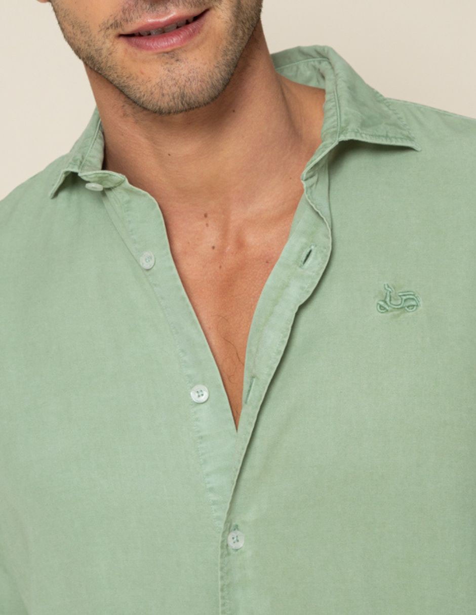 Camisa casual de algodón manga larga para hombre 3