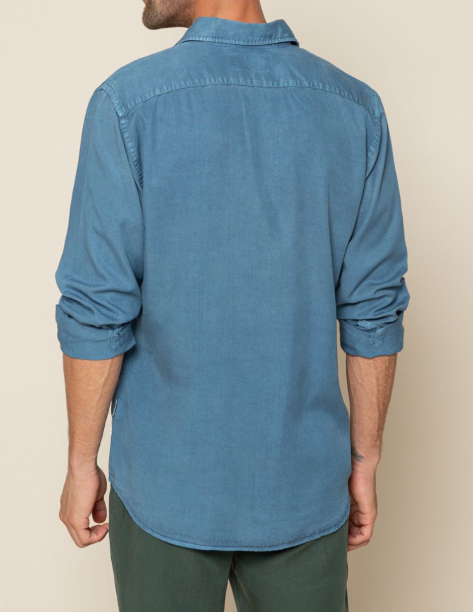 Camisa casual de algodón manga larga para hombre 2