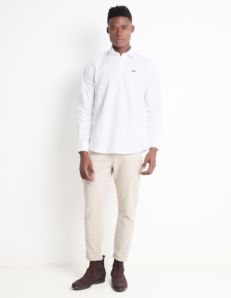 Camisa casual de algodón manga larga para hombre 3