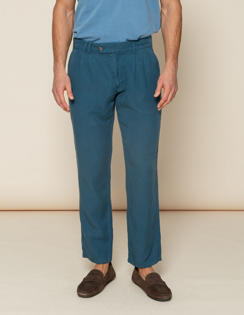 Pantalón recto de algodón para hombre Pantalón recto de algodón para hombre
