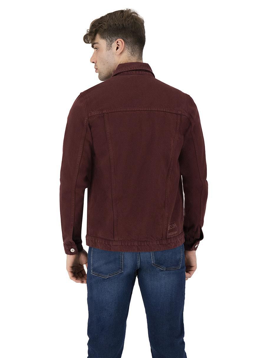 Set de chamarra de mezclilla con bolsillos para hombre 8