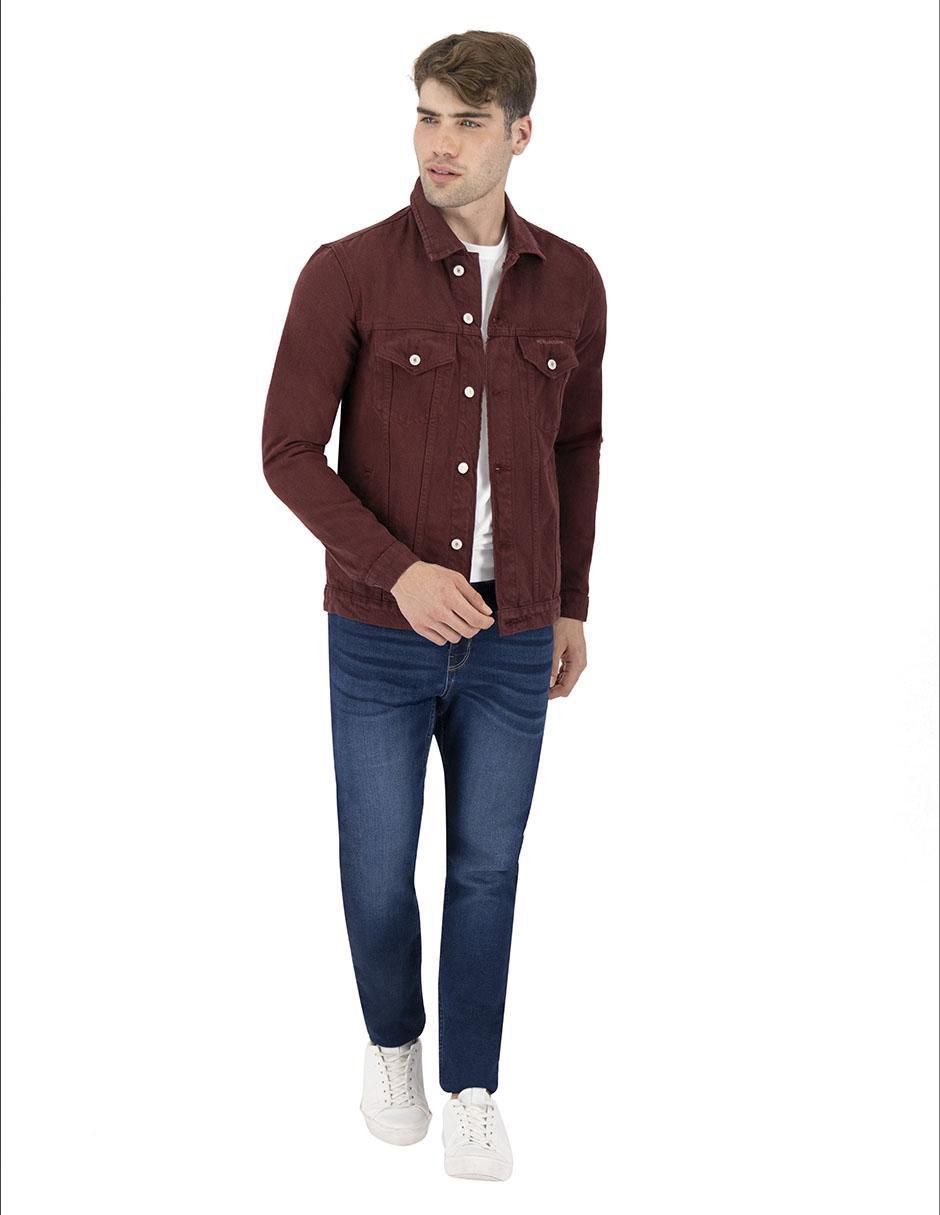 Set de chamarra de mezclilla con bolsillos para hombre 9